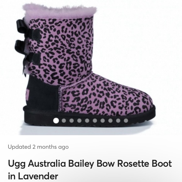 Bailey Bow Rosette Uggs in Lavender - new without box - Picture 2 of 6